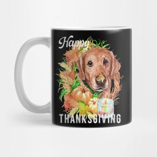 Golden Retriever Dog Owner Thanksgiving Celebration Harvest Mug